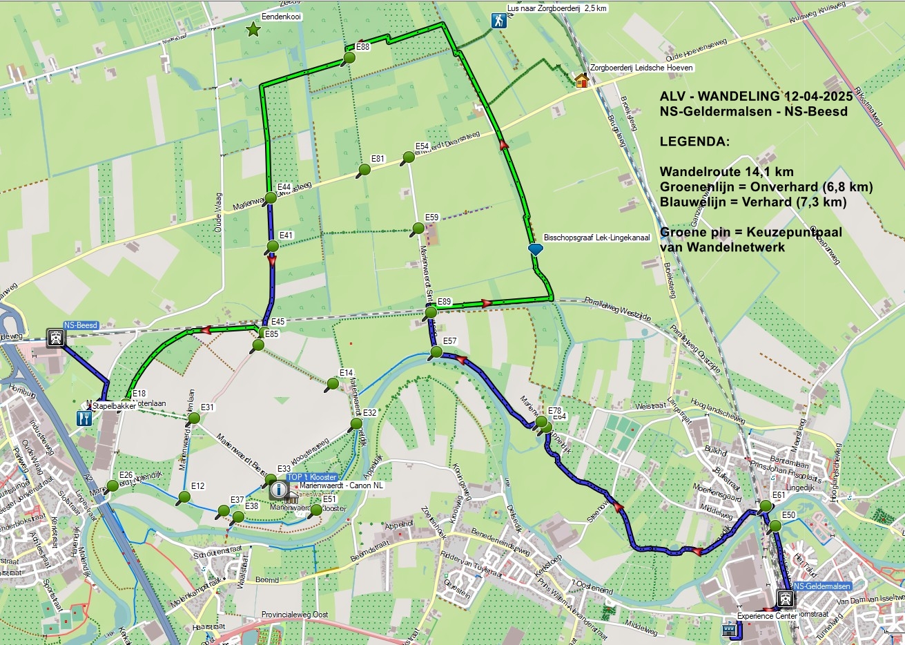 20250226 Leidschehoevenpad 14 km met Verhardingen